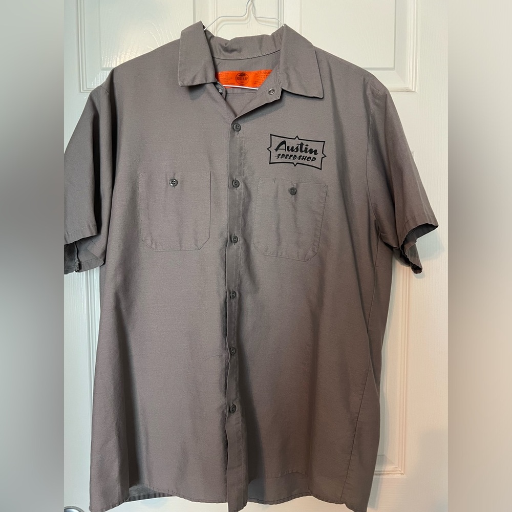 XL Austin Speed Shop short sleeve button up